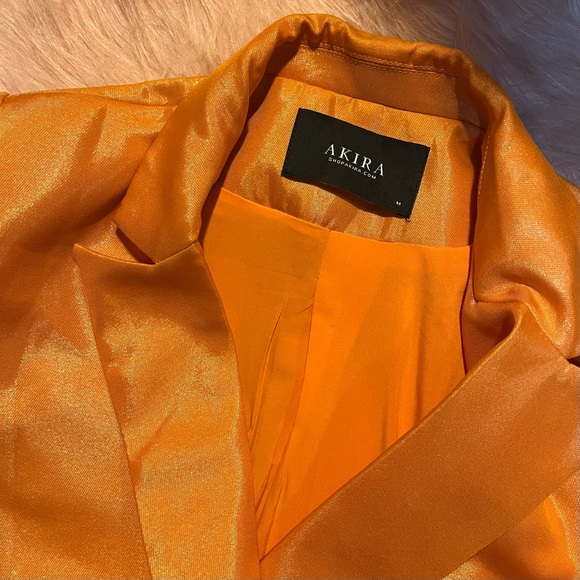 COPY - Metallic Orange Blazer Dress - Picture 3 of 5